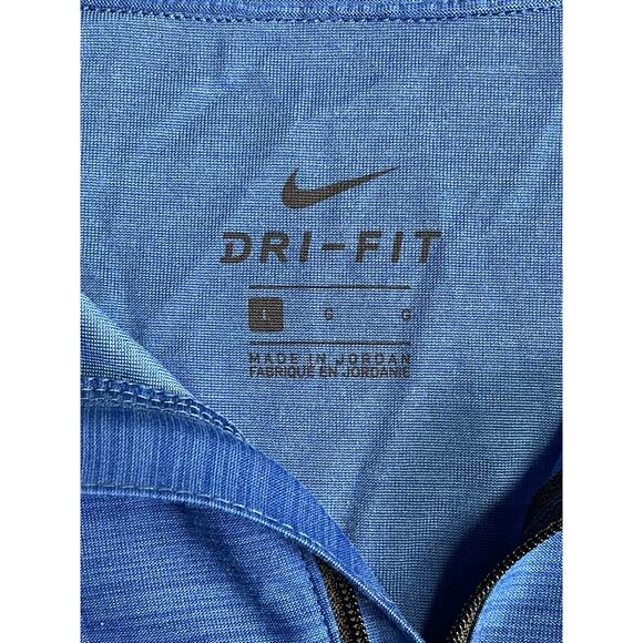 Nike Athletic 1/4 Zip Neck Jacket Sweatshirt Blue Dri Fit Mens Sz L - Picture 6 of 9